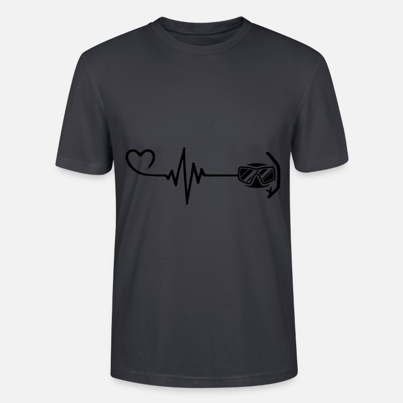 Lunettes de plongée pulse coeur - T-shirt bio CRAFTER Stanley Stella Unisexe - bleu gris foncé