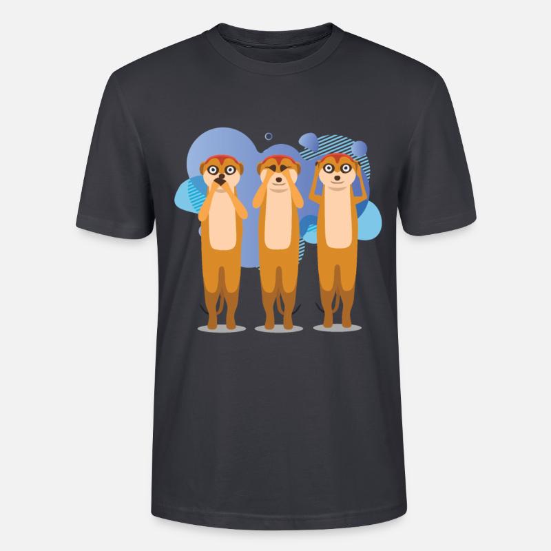 Erdmänchen - T-shirt bio CRAFTER Stanley Stella Unisexe - bleu gris foncé