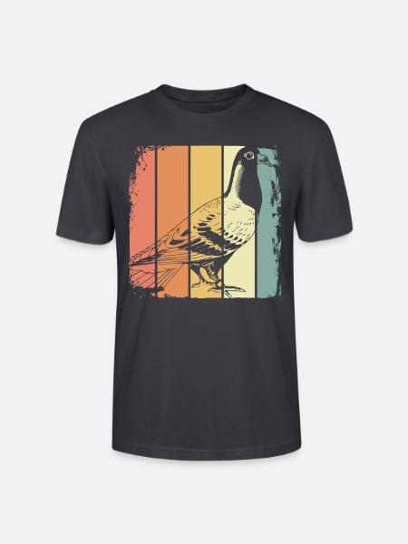 Brieftaube Vogel - Stanley/Stella Unisex Bio-T-Shirt CRAFTER - Dunkles Graublau