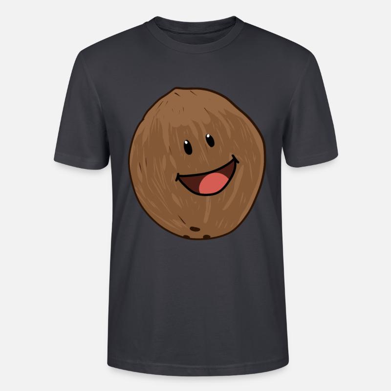 Coconut Coconut Nuts Nut Coconuts - Stanley/Stella CRAFTER Unisex Organic T-Shirt - India Ink Grey
