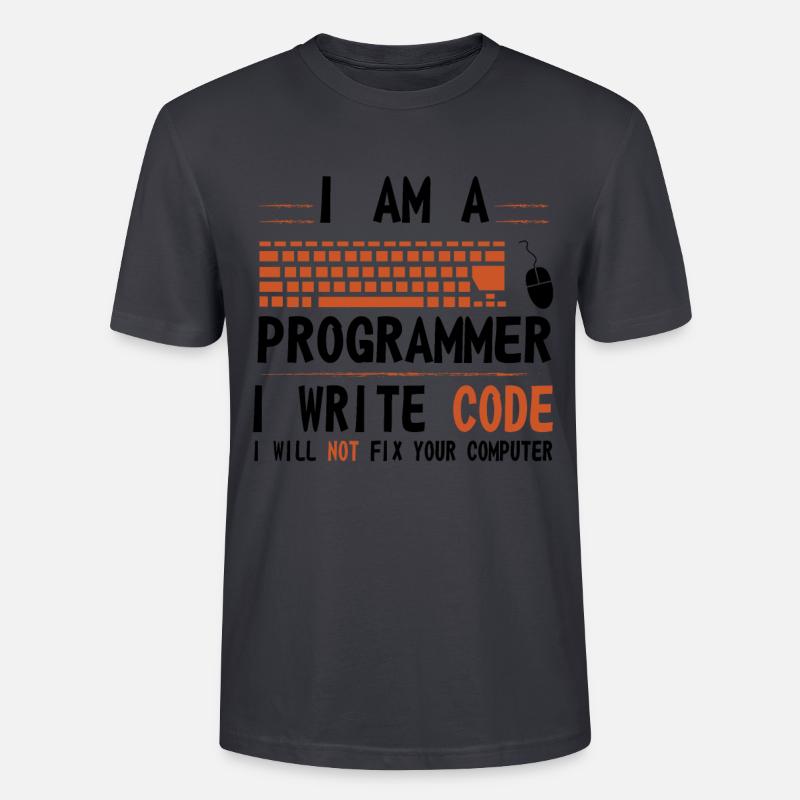 Programmierer - Stanley/Stella Unisex Bio-T-Shirt CRAFTER - Dunkles Graublau