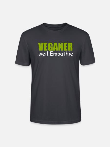 Veganer Spruch Empathie - Stanley/Stella Unisex Bio-T-Shirt CRAFTER - Dunkles Graublau