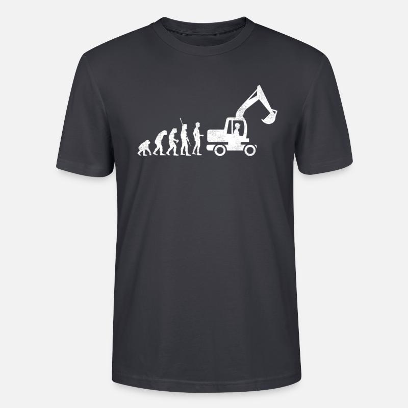 Evolution Bagger Baggerfahrer - Stanley/Stella Unisex Bio-T-Shirt CRAFTER - Dunkles Graublau