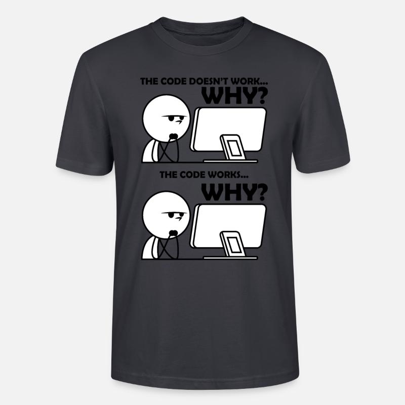 Programmierung Code Witzig - Stanley/Stella Unisex Bio-T-Shirt CRAFTER - Dunkles Graublau