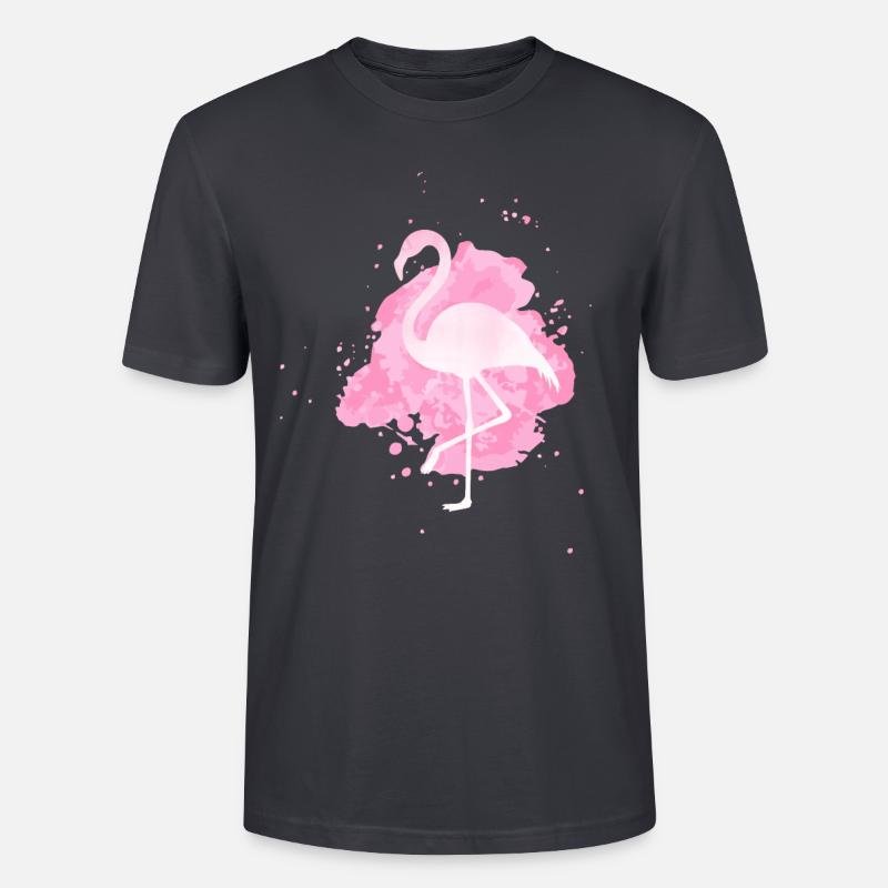 Flamingo - Stanley/Stella Unisex Bio-T-Shirt CRAFTER - Dunkles Graublau