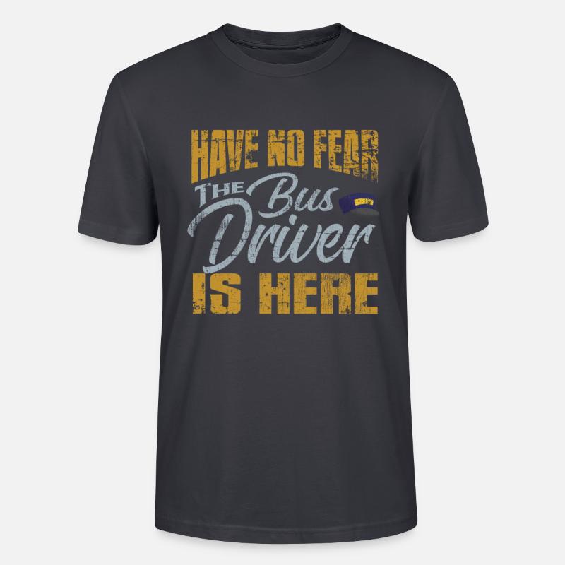 Busfahrer Spruch - Stanley/Stella Unisex Bio-T-Shirt CRAFTER - Dunkles Graublau