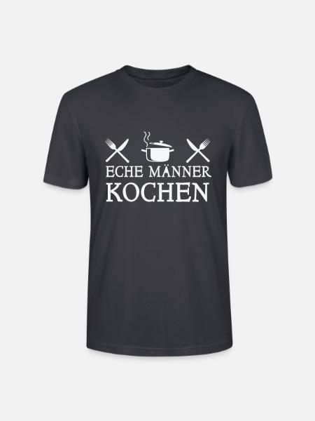 Echte Männer Kochen - Stanley/Stella Unisex Bio-T-Shirt CRAFTER - Dunkles Graublau