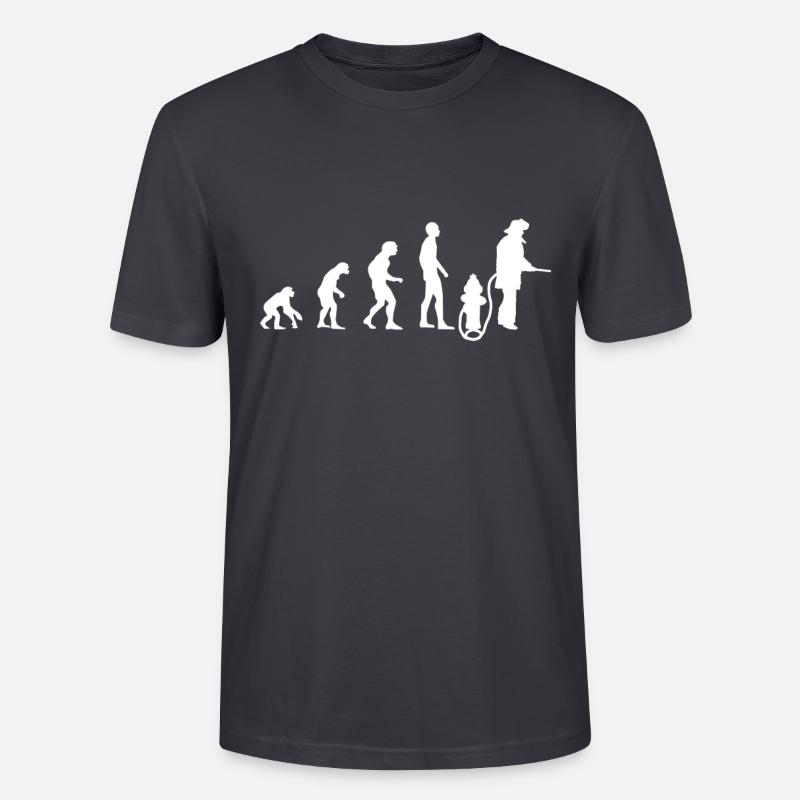 Evolution du service incendie - T-shirt bio CRAFTER Stanley Stella Unisexe - bleu gris foncé