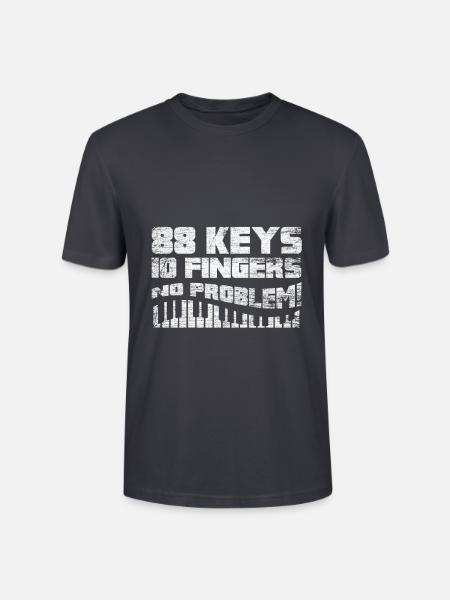 Klavier - Stanley/Stella Unisex Bio-T-Shirt CRAFTER - Dunkles Graublau
