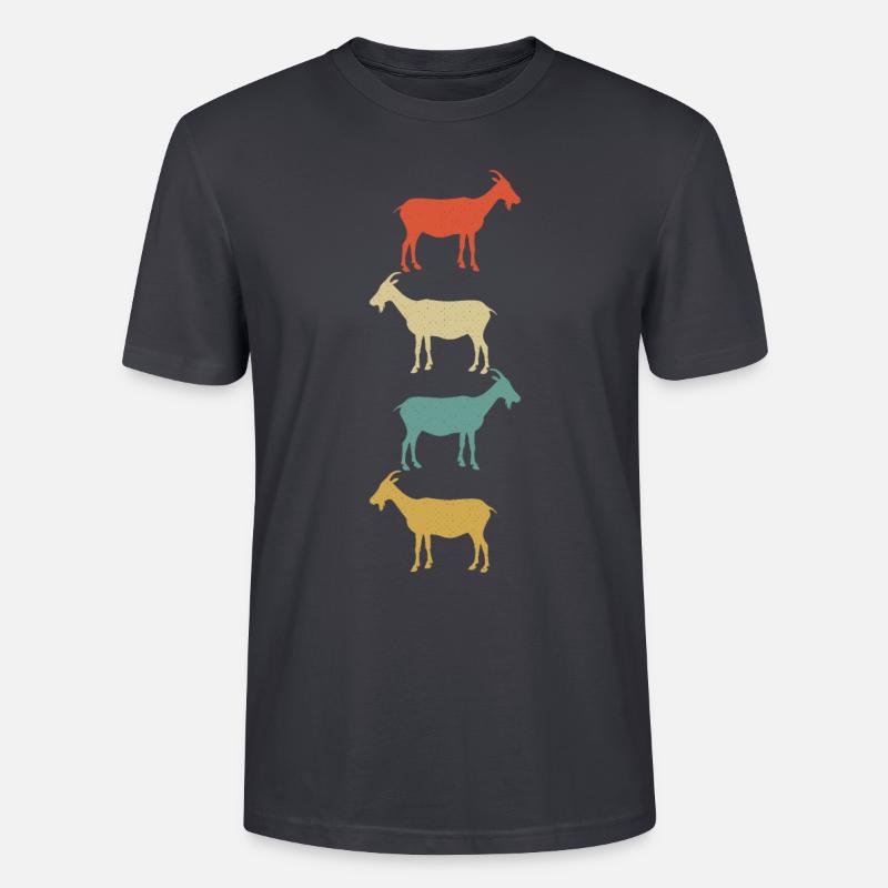 Ziege Ziegenbock Bunt - Stanley/Stella Unisex Bio-T-Shirt CRAFTER - Dunkles Graublau