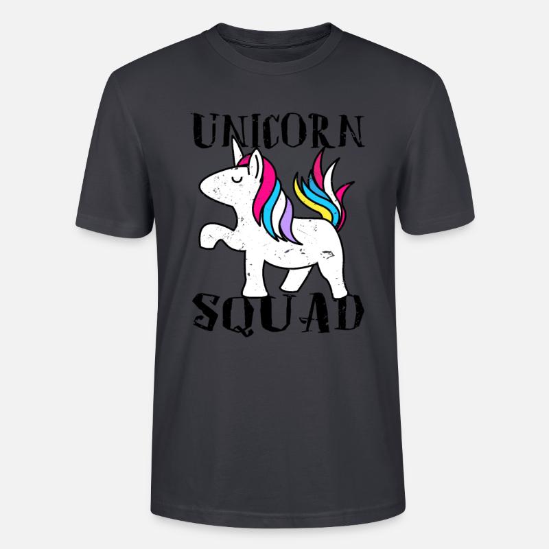 Einhorn Squad Einhörner - Stanley/Stella Unisex Bio-T-Shirt CRAFTER - Dunkles Graublau