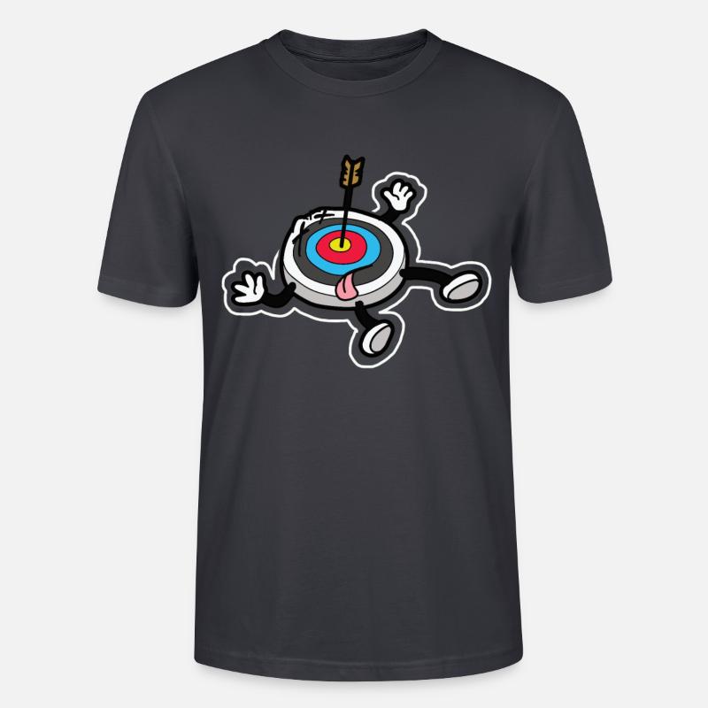 Cible morte avec tir à l'arc arc et flèche - T-shirt bio CRAFTER Stanley Stella Unisexe - bleu gris foncé