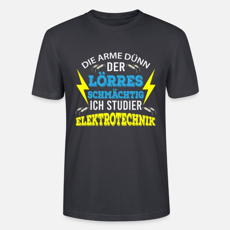 E-Technik Student Geschenk - Stanley/Stella Unisex Bio-T-Shirt CRAFTER - Dunkles Graublau