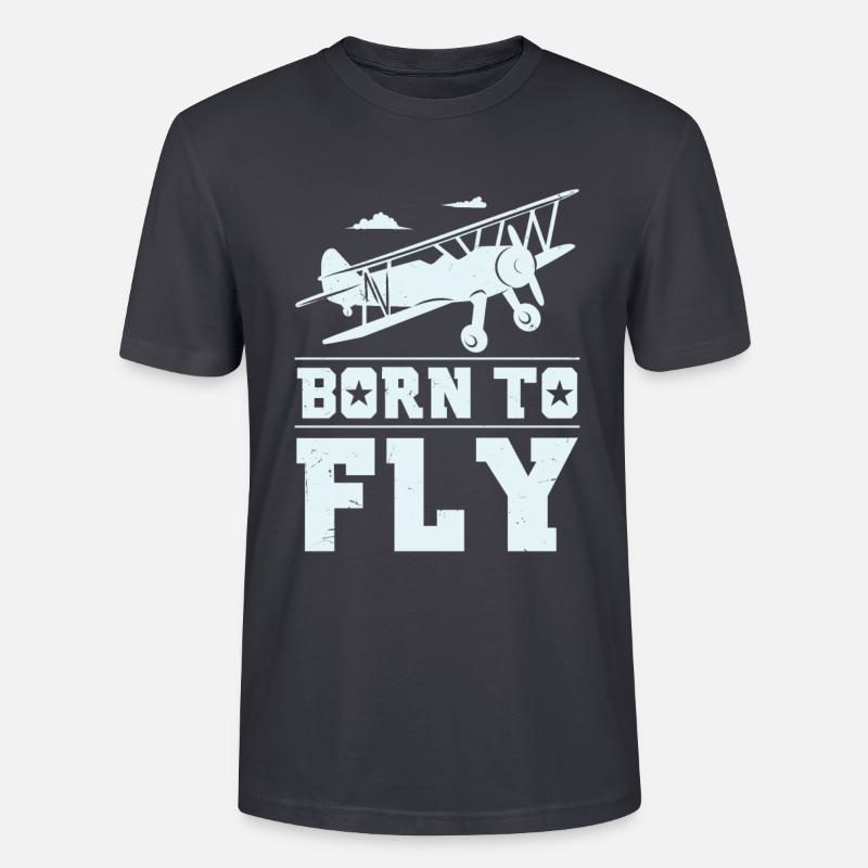Modellflug Pilot Geschenk - Stanley/Stella Unisex Bio-T-Shirt CRAFTER - Dunkles Graublau