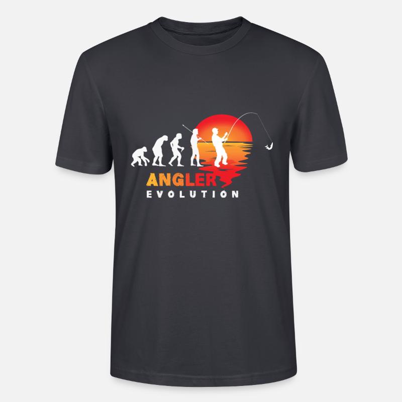 Evolution Angler - Stanley/Stella Unisex Bio-T-Shirt CRAFTER - Dunkles Graublau