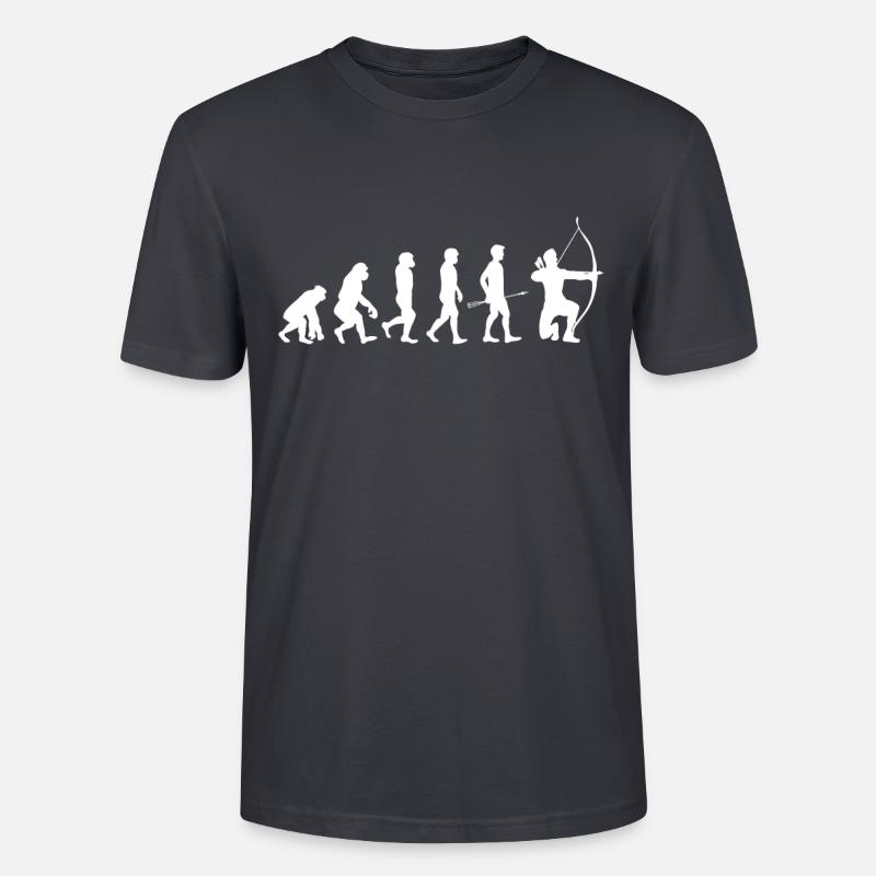 Evolution Vom Bogenschießen - Archery Evolution - Stanley/Stella Unisex Bio-T-Shirt CRAFTER - Dunkles Graublau