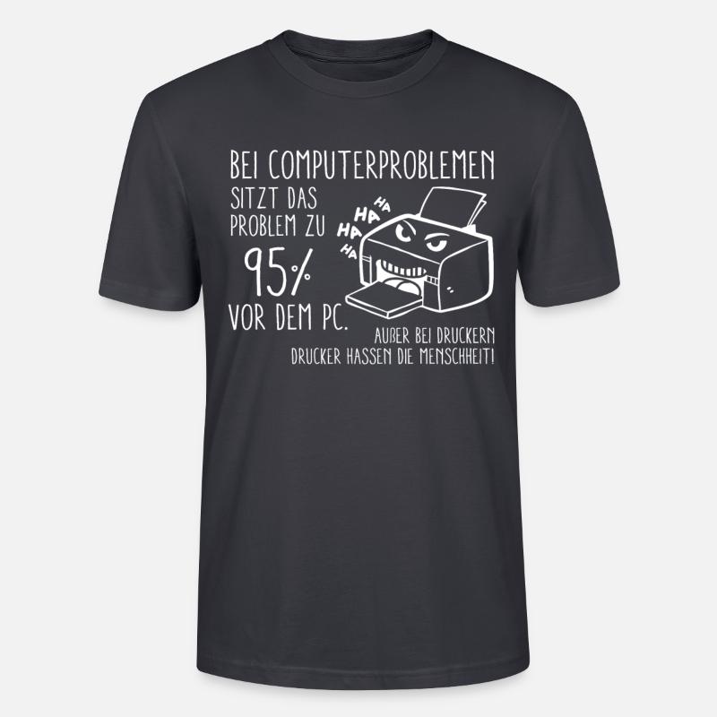 Computerproblem - Stanley/Stella Unisex Bio-T-Shirt CRAFTER - Dunkles Graublau