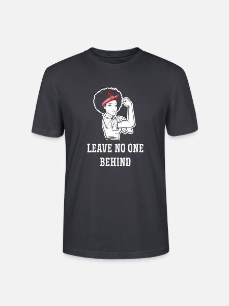 Leave No One Behind - Stanley/Stella Unisex Bio-T-Shirt CRAFTER - Dunkles Graublau