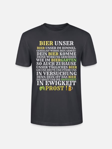 Bier Gebet - Stanley/Stella Unisex Bio-T-Shirt CRAFTER - Dunkles Graublau