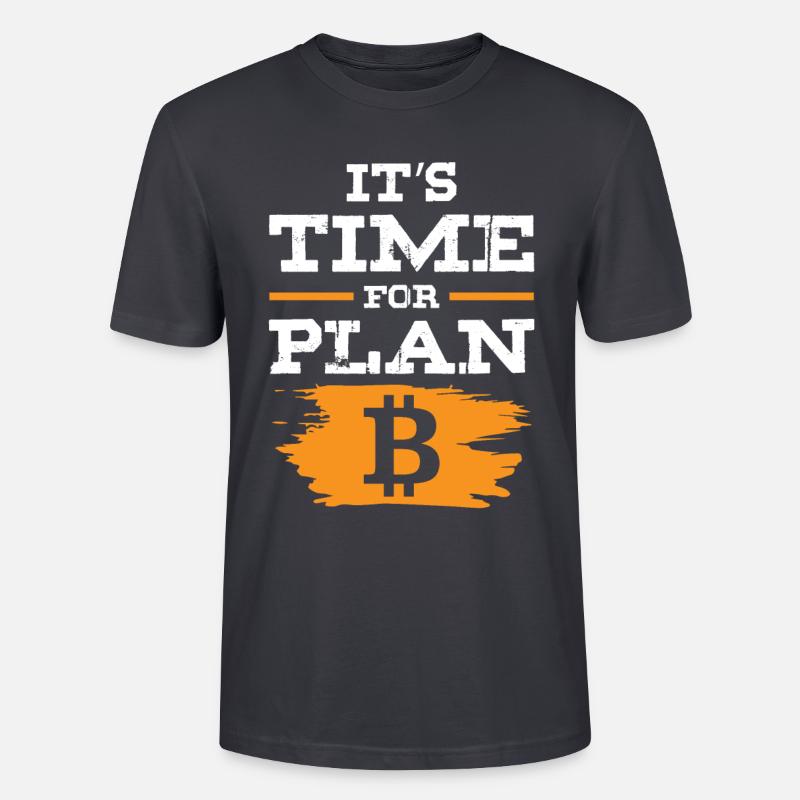 bitcoin plan - Stanley/Stella Unisex Bio-T-Shirt CRAFTER - Dunkles Graublau