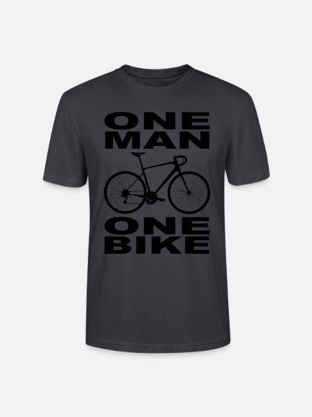Rennrad, Männer, Radsport, Radrennen, Geschenk - Stanley/Stella Unisex Bio-T-Shirt CRAFTER - Dunkles Graublau