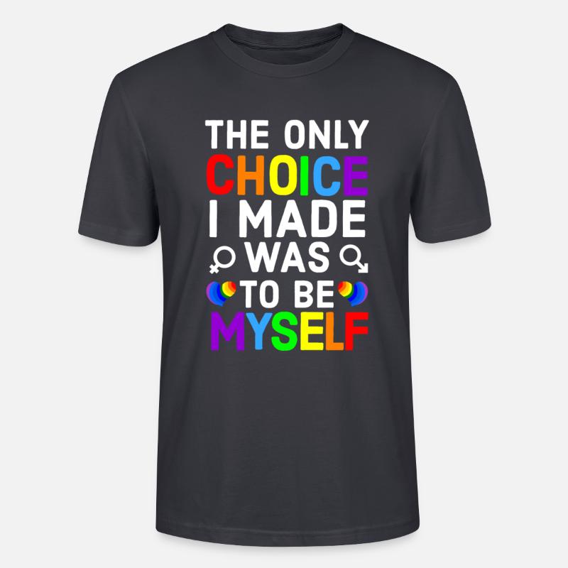 Regenbogen, Regenbogen, Regenbogen, Regenbogen, Regenbogen - Stanley/Stella Unisex Bio-T-Shirt CRAFTER - Dunkles Graublau