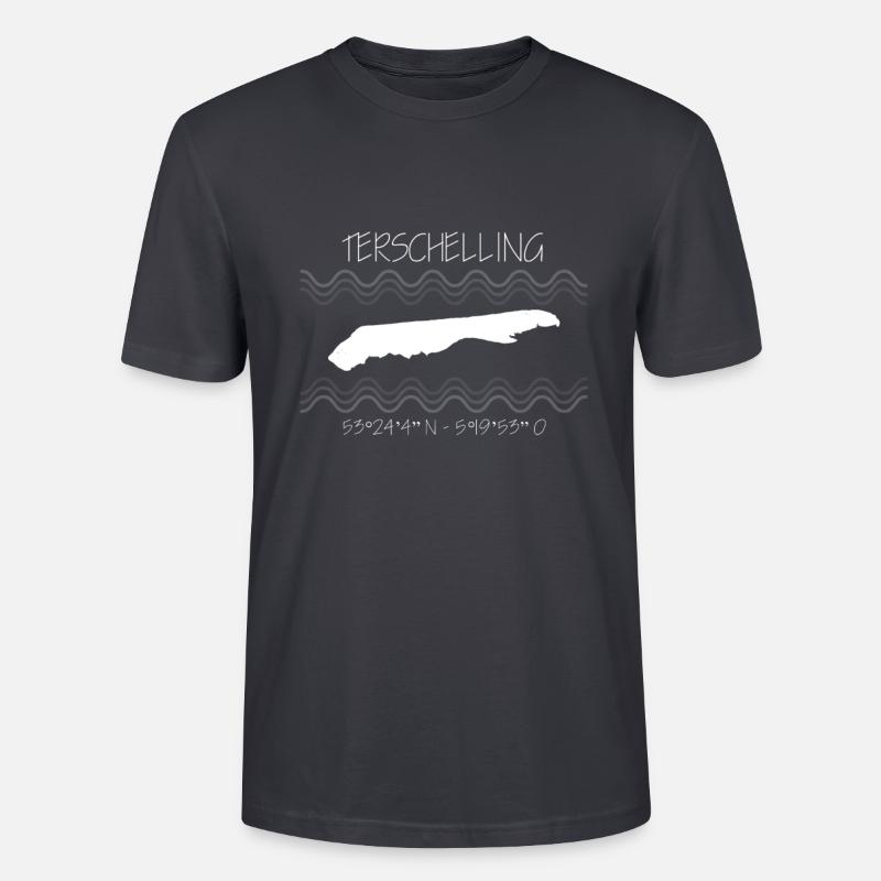 Terschelling - Stanley/Stella Unisex Bio-T-Shirt CRAFTER - Dunkles Graublau
