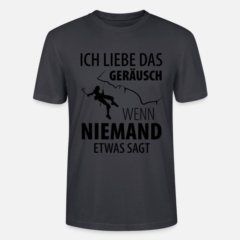 Eisklettern Eiskletterer Eispickel - Stanley/Stella Unisex Bio-T-Shirt CRAFTER - Dunkles Graublau