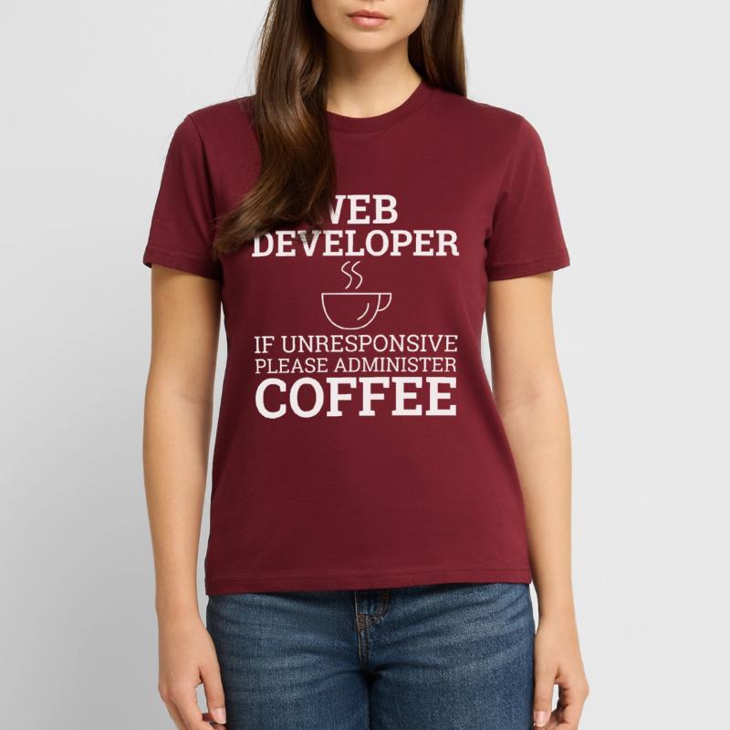 "Web Developer Coffee | Web Developer" Stanley/Stella CRAFTER Unisex Organic T-Shirt
