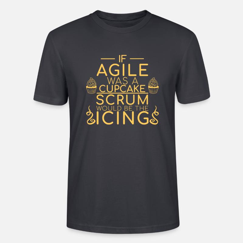 "Scrum Cupcake | "Scrum Master"" - Stanley/Stella Unisex Bio-T-Shirt CRAFTER - Dunkles Graublau