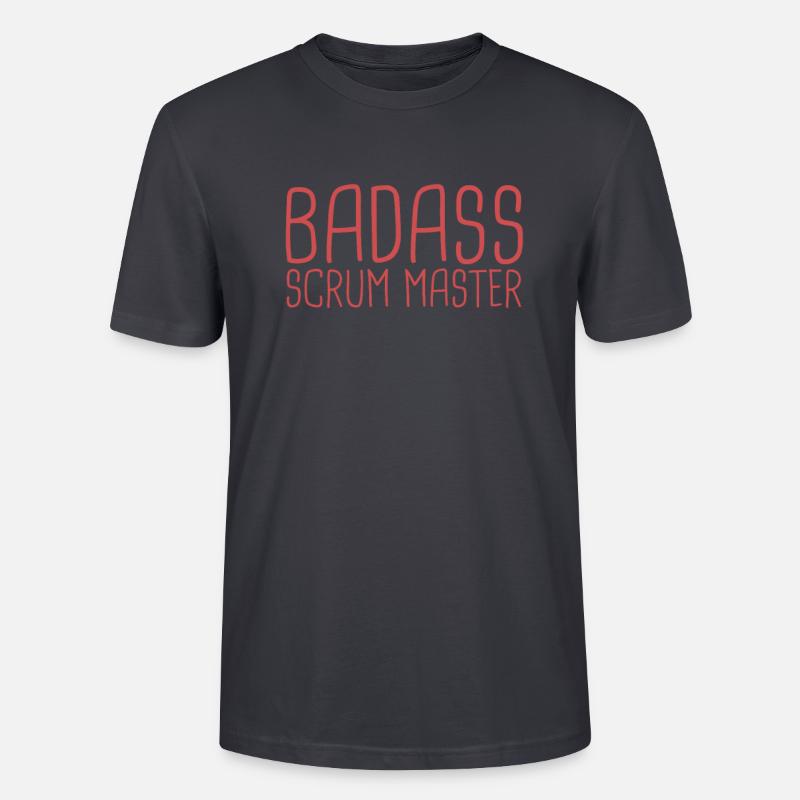 "Scrum Master Badass | "Scrum Master"" - Stanley/Stella Unisex Bio-T-Shirt CRAFTER - Dunkles Graublau