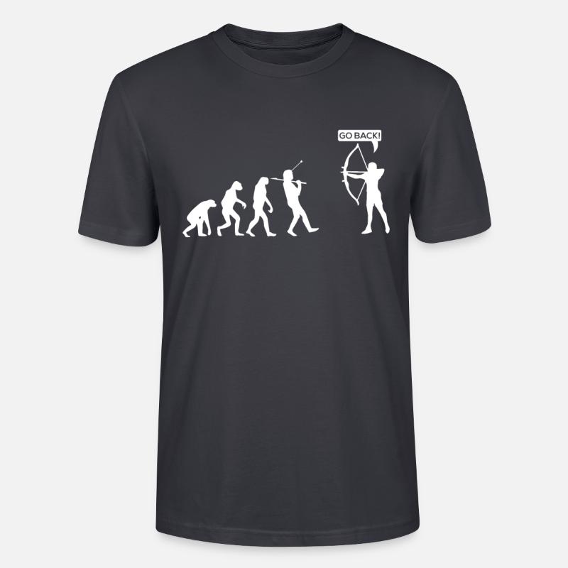 Bogenschießen Bogenschütze Bogen Spruch Geschenk - Stanley/Stella Unisex Bio-T-Shirt CRAFTER - Dunkles Graublau