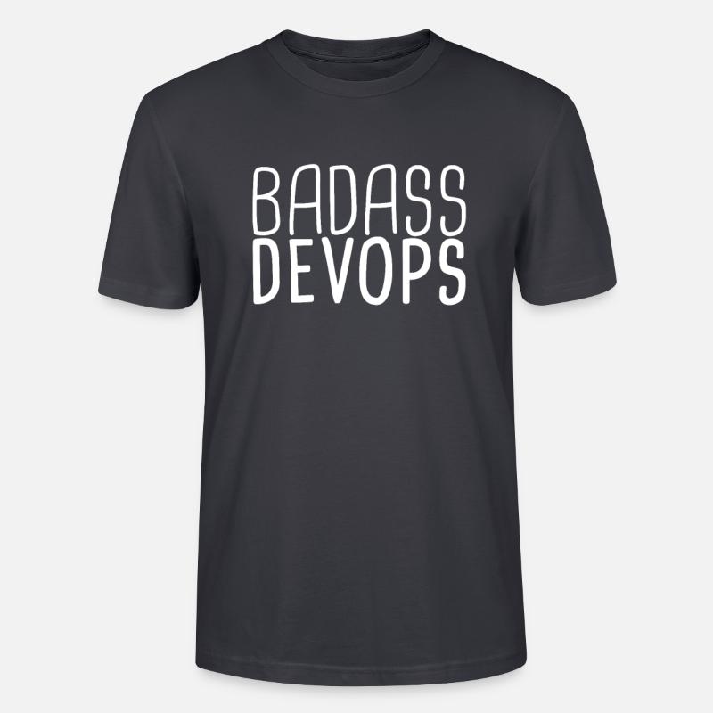 "DevOps Badass | Softwareentwicklung" - Stanley/Stella Unisex Bio-T-Shirt CRAFTER - Dunkles Graublau