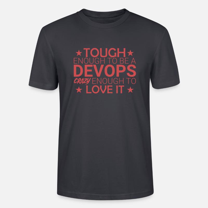 "DevOps Crazy | Softwareentwicklung" - Stanley/Stella Unisex Bio-T-Shirt CRAFTER - Dunkles Graublau
