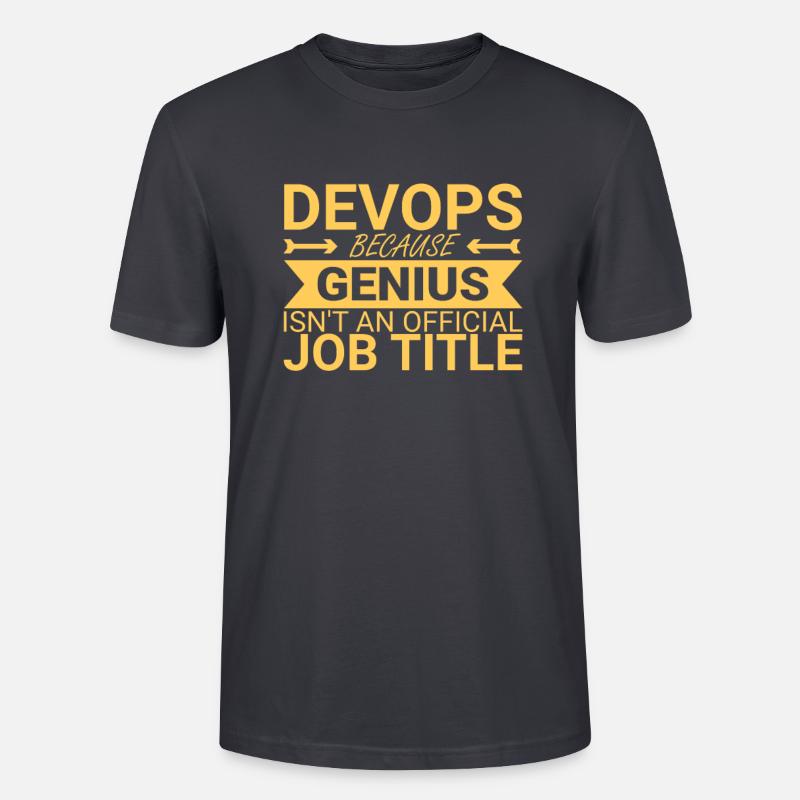 "DevOps Genius | Softwareentwicklung" - Stanley/Stella Unisex Bio-T-Shirt CRAFTER - Dunkles Graublau
