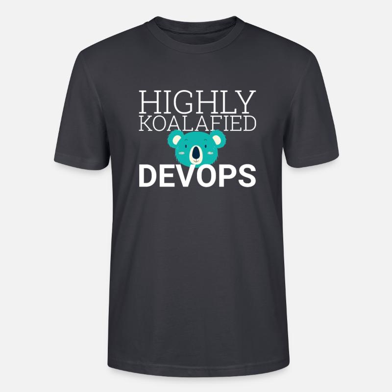 "DevOps Koalafied | Softwareentwicklung" - Stanley/Stella Unisex Bio-T-Shirt CRAFTER - Dunkles Graublau
