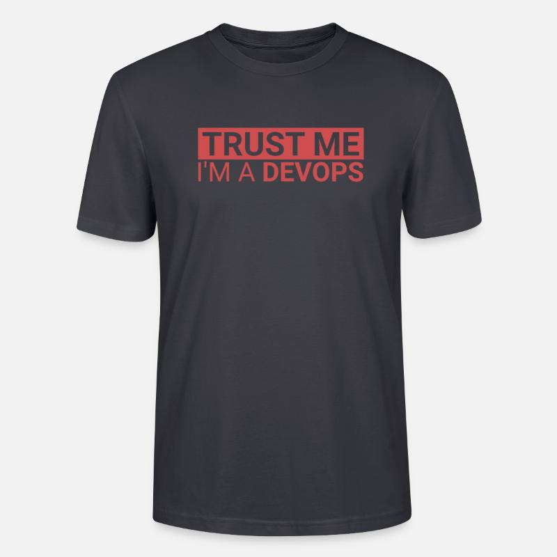 "DevOps Trust | Softwareentwicklung" - Stanley/Stella Unisex Bio-T-Shirt CRAFTER - Dunkles Graublau