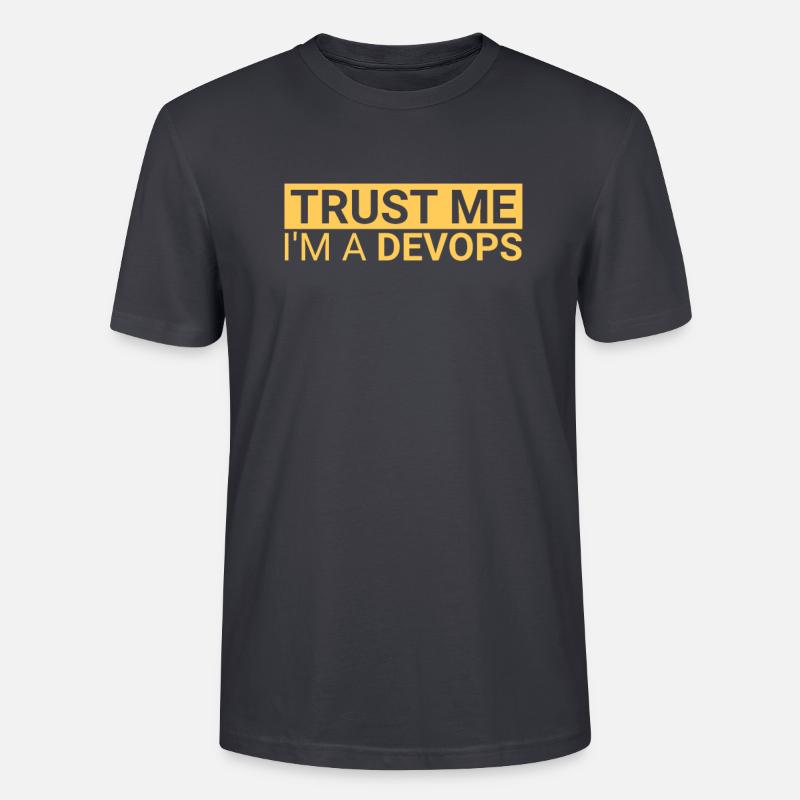 DevOps Trust | Software Development" - Stanley/Stella CRAFTER Unisex Organic T-Shirt - India Ink Grey