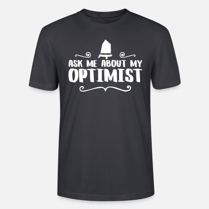 OPTIMIST CAPTAIN - Stanley/Stella Unisex Bio-T-Shirt CRAFTER - Dunkles Graublau