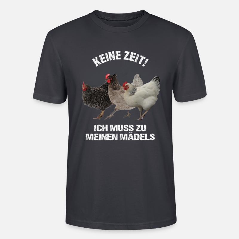 Poulet disant pas de temps - T-shirt bio CRAFTER Stanley Stella Unisexe - bleu gris foncé
