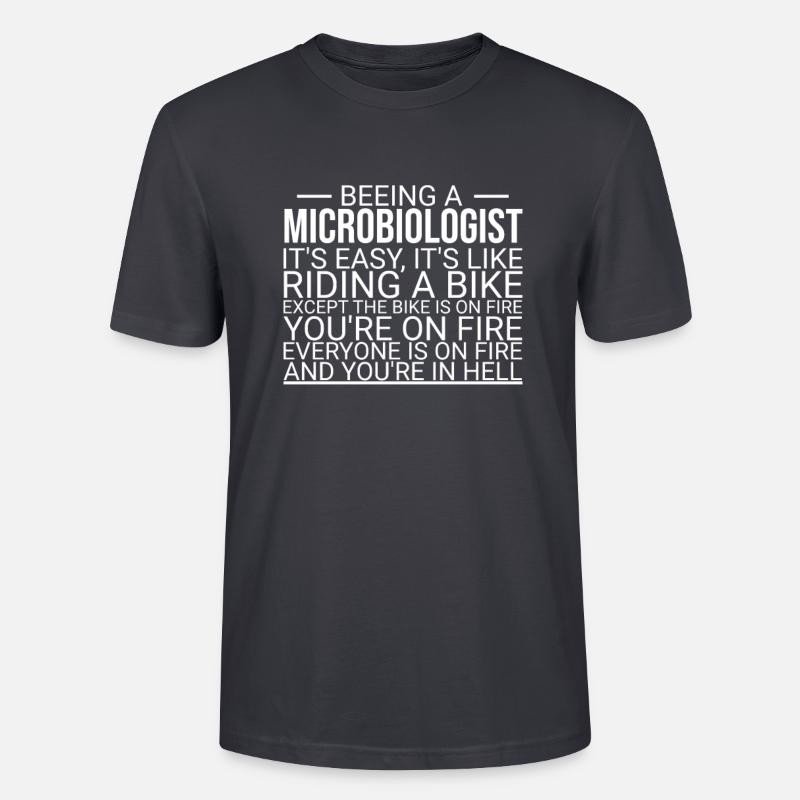 « Microbiologiste Hell | Microbiologie » - T-shirt bio CRAFTER Stanley Stella Unisexe - bleu gris foncé