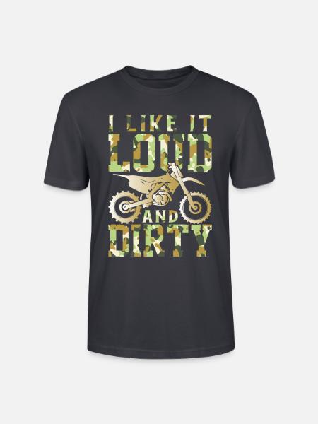 Dirt Bike - Stanley/Stella Unisex Bio-T-Shirt CRAFTER - Dunkles Graublau