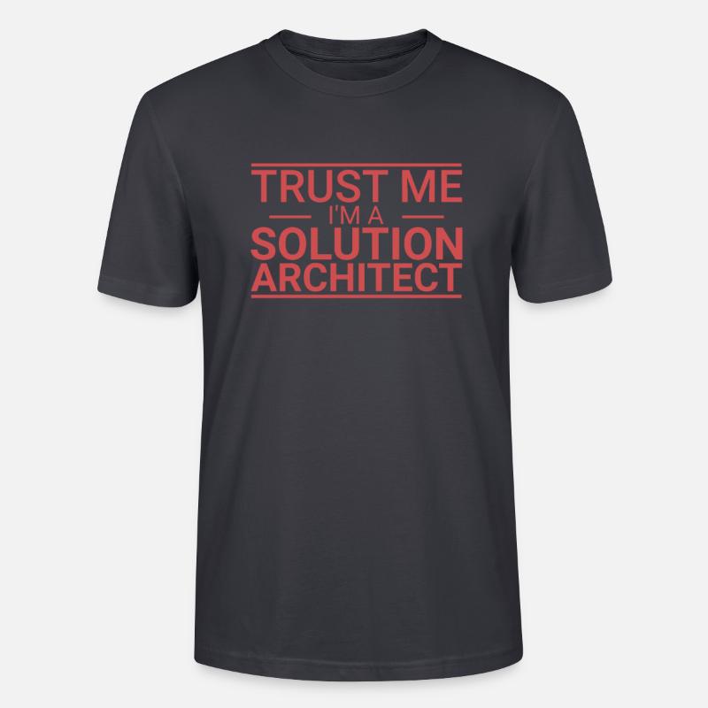 "Solution Architect Trust | Solution Architecture" - Stanley/Stella Unisex Bio-T-Shirt CRAFTER - Dunkles Graublau