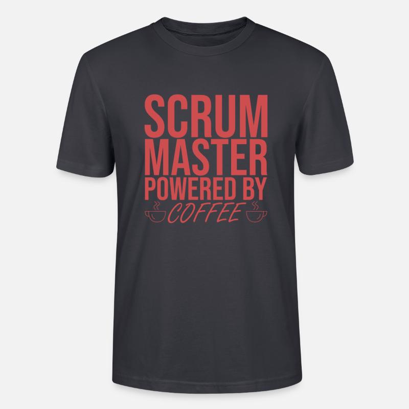 "Scrum Master Coffee | "Scrum Master"" - Stanley/Stella Unisex Bio-T-Shirt CRAFTER - Dunkles Graublau
