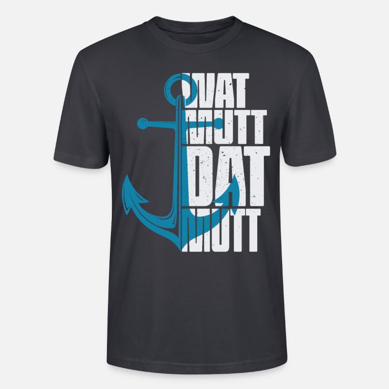 Wat Mutt Dat Mutt - Stanley/Stella Unisex Bio-T-Shirt CRAFTER - Dunkles Graublau