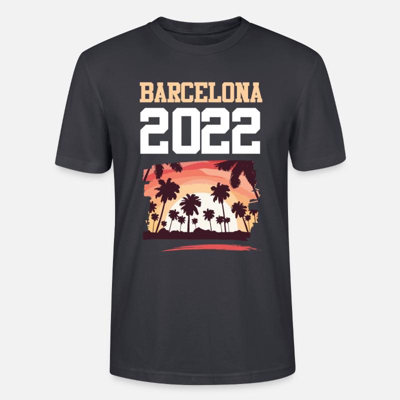 Barcelone 2022 - T-shirt bio CRAFTER Stanley Stella Unisexe - bleu gris foncé