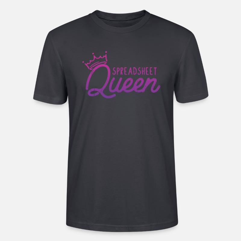 Spreadsheet Queen - data code - Stanley/Stella CRAFTER Unisex Organic T-Shirt - India Ink Grey