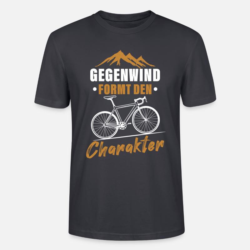 Gegenwind formt den Charakter - Stanley/Stella Unisex Bio-T-Shirt CRAFTER - Dunkles Graublau