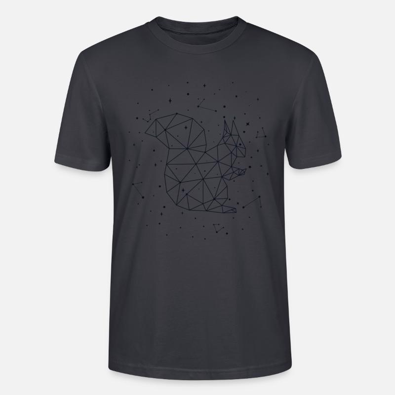 Sternbild Squirrel Constellation Squirrel - Stanley/Stella Unisex Bio-T-Shirt CRAFTER - Dunkles Graublau