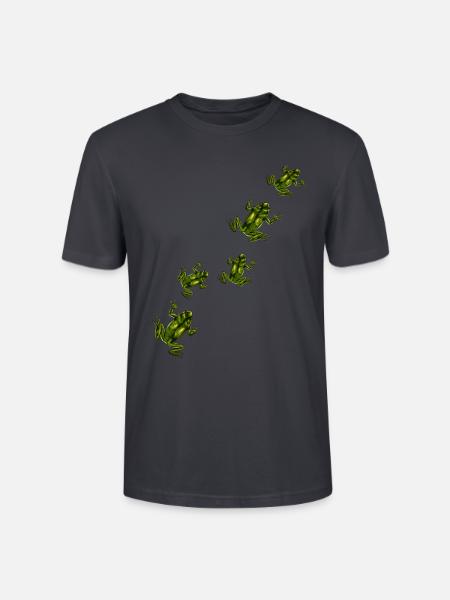 Frösche unterwegs - Froschwanderung - Stanley/Stella Unisex Bio-T-Shirt CRAFTER - Dunkles Graublau